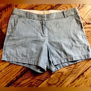 Euc j crew chambray cotton lightweight shorts 8